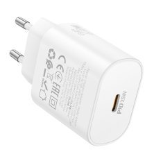 Мережевий зарядний пристрій BOROFONE BA82A TYPE-C PD 25W, білий