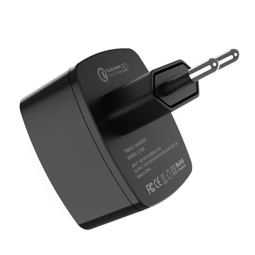 Мережевий зарядний пристрій HOCO C70A USB QC 3.0 3A ЧОРНИЙ