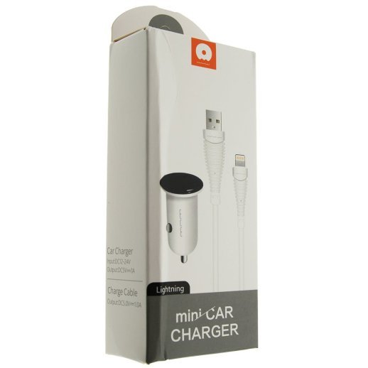 Автомобільний зарядний пристрій WUW T21 MINI + USB Micro-USB ЧОРНИЙ