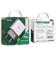 Мережевий зарядний пристрій HOCO C76A PLUS TYPE-C PD 20W, білий