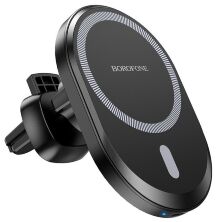 Автомобільний тримач BOROFONE BH201 magnetic 15W бездротова швидка зарядка - повітряна решітка