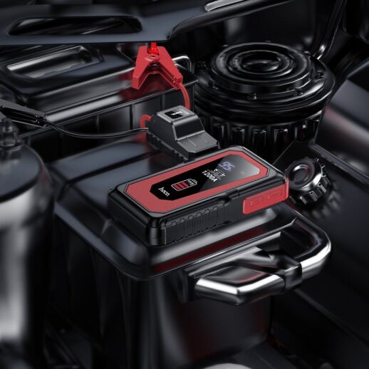 Пуско-зарядний пристрій для акумулятора HOCO QS3 3В1 з power bank на 10000mAh + ліхтарик, чорний