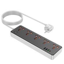 Сетевой удлинитель Hoco AC14A PD30W (3USB/1Type-C/5xSocket) (черный)