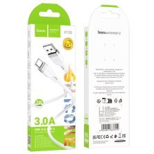 USB кабель HOCO X109 USB - Type-C SILICONE 3A, 1 метр, білий