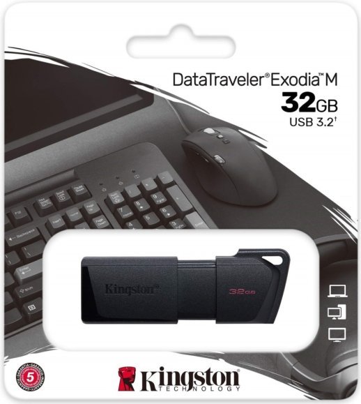 USB флеш 32GB 3.2 KINGSTON DT EXODIA M BLACK