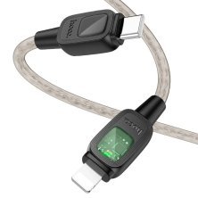 USB-C кабель HOCO U124 Type-C - Lightning, ЧОРНИЙ