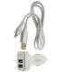 Автомобільний зарядний пристрій WUW T22 2USB 2A + USB Lightning БІЛИЙ (70)