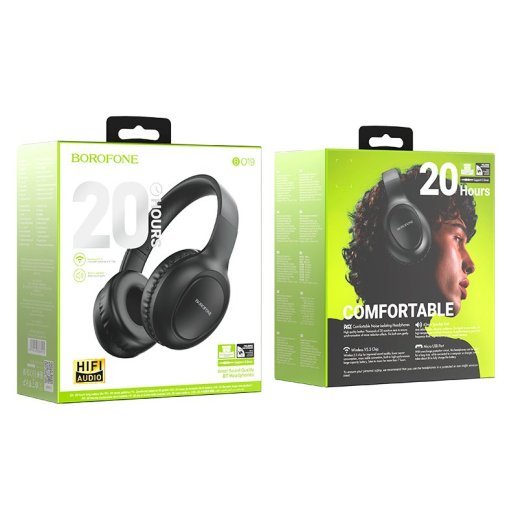 Бездротові повнорозмірні навушники BOROFONE BO19 Musique, чорний
