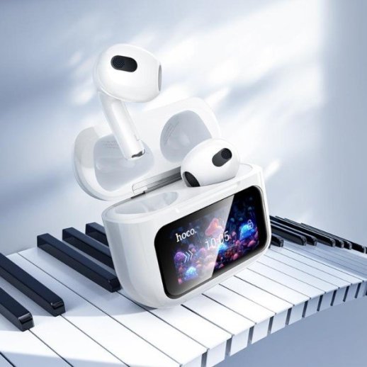 Бездротові навушники HOCO EW81 Elegant з сенсорним екраном, білий