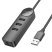 Перехідник BOROFONE DH6 Erudite USB HUB 4-в-1 Gigabit (USB на USB 3.0*3шт. + RJ45) довжина 1,2 метри