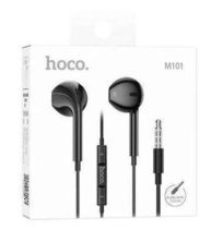 Дротові навушники HOCO M101 Crystal joy с микрофоном, чорний
