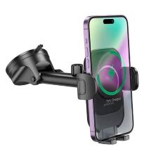 Автомобільний тримач BOROFONE BH203 Blue Charm бездротова швидка зарядка - клейка присоска