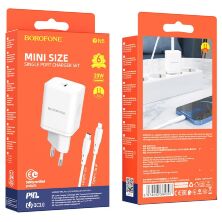 Мережевий зарядний пристрій BOROFONE BN6 Field PD20W USB-C + кабель TYPE-C - LIGHTNING