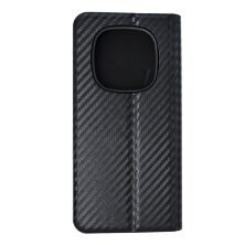 Книга Flip Cover Carbon для Xiaomi Redmi Note 14 Pro (5G) / Poco X7 Black
