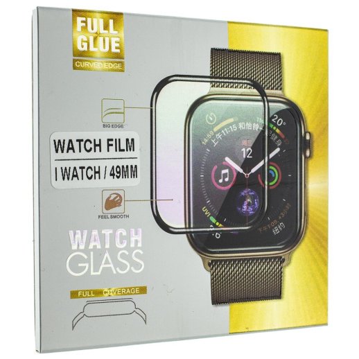 Захисне скло FULL GLUE APPLE WATCH ULTRA 49MM ЧОРНИЙ
