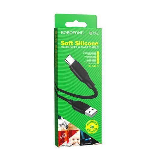 USB кабель BOROFONE BX42 charging data USB - TYPE-C, чорний