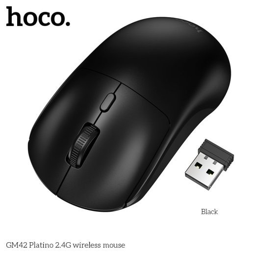Мишка бездротова HOCO GM42 Platino 2.4G, чорний
