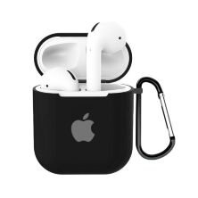 Чохол для Apple AirPods 2 з карабіном NEW (з лого яблуко) з'єднаний 18
