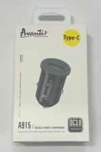 Автомобільний зарядний пристрій Avantis A915 QC3.0 18W Type-C Black