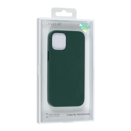 Чохол Шкіра Onegif для Apple iPhone 12 mini Green