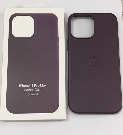 Чохол Leather Case Apple Iphone 13 ProMax MagSafe Dark Cherry