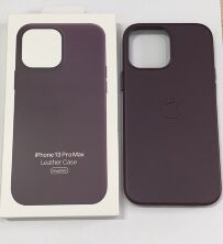 Чохол Leather Case Apple Iphone 13 ProMax  MagSafe Dark Cherry