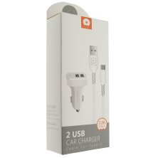 Автомобільний зарядний пристрій WUW T22 2USB 2A + USB Type-C БІЛИЙ (70)