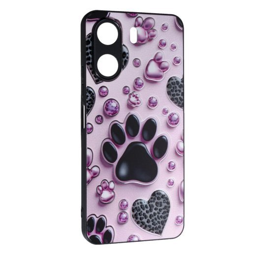Накладка Fashion Mix для Xiaomi Redmi 13C/Poco C65 Pink Paws