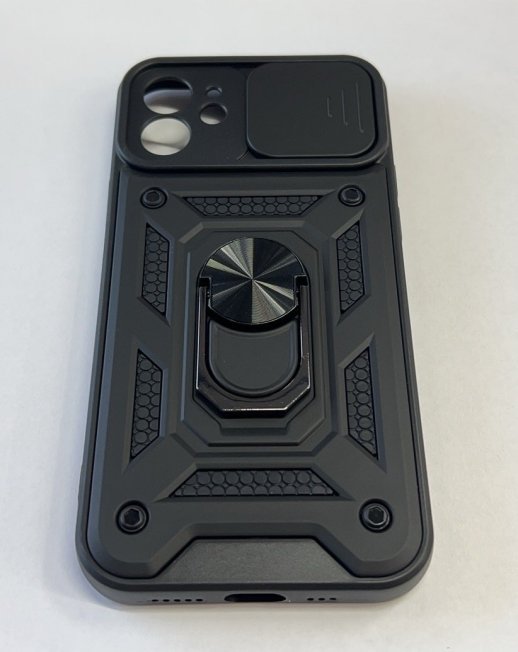 Armor Case With Curtain for Apple Iphone 12 6,1 Чорний