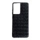 Накладка Leather Case для Samsung S21 Ultra Кроко