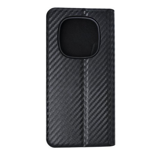 Книга Flip Cover Carbon для Xiaomi Redmi Note 14 Pro Plus (5G) Black