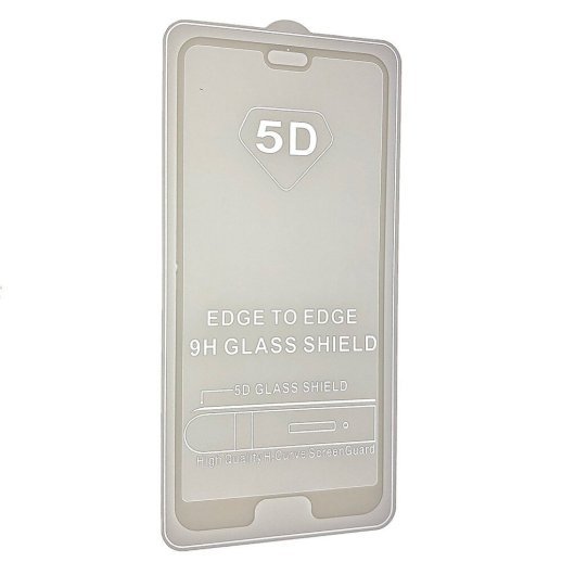 Скло 5D FULL GLUE TRIPLEX HUAWEI P20 БІЛИЙ тех. пак.