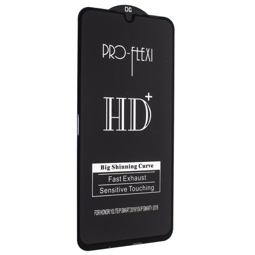 Захисне скло PRO-FLEXI HD+ HONOR 10 LITE | P SMART 2019 | 10i | Psmart PLUS 2019 ЧОРНИЙ