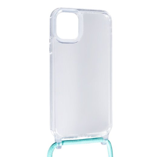 Силікон Transparent Case with Rope для Apple iPhone 12 Pro Max Green