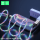 Кабель USB Denmen D25T USB - Type-C 2.4A RGB LED STREAMER CABLE