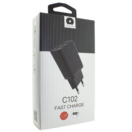 Мережевий зарядний пристрій WUW C102 2.4A 2USB