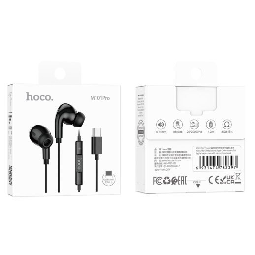 Дротові навушники HOCO M101 PRO Type-C, чорний