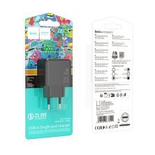 Мережевий зарядний пристрій Hoco CS17A Wish 22,5 Вт (USB, чорний)