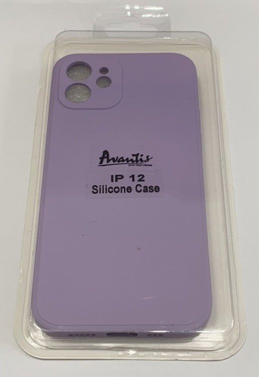 Avantis Full Silicone Case Apple Iphone 12 (camera protect) Purple