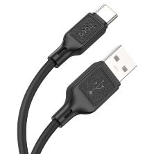 USB кабель HOCO X90 silicone USB - Type-C 1 MЕТР ЧОРНИЙ