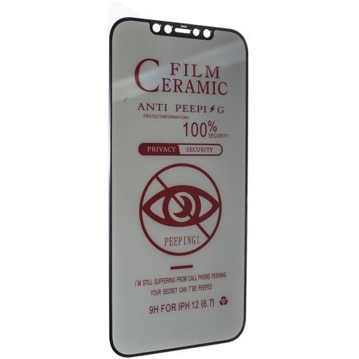 CERAMICS FILM PRIVACY APPLE IPHONE 12 PRO MAX 6,7" ЧОРНИЙ