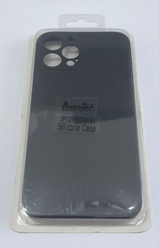 Avantis Full Silicone Case Apple Iphone 12 Pro Max (camera protect) Black