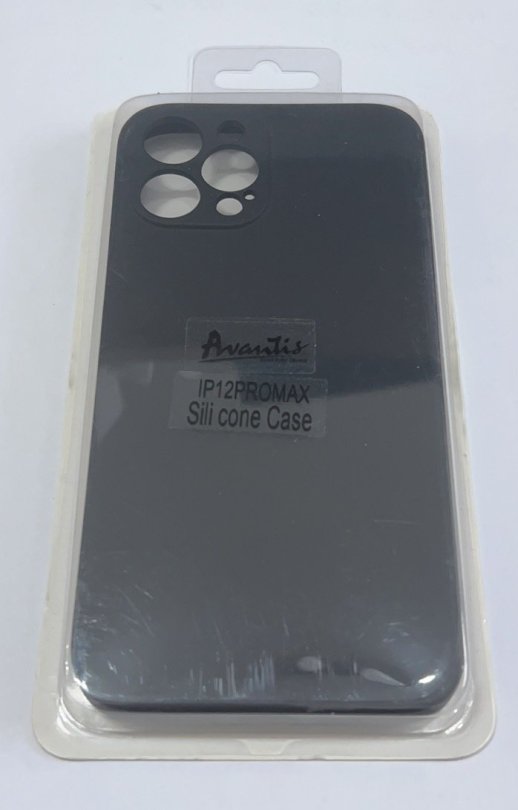 Avantis Full Silicone Case Apple Iphone 12 Pro Max (camera protect) Black