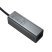 USB HUB HOCO HB1D 4in1 (USB to USB2.0*3+RJ45), сірий
