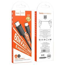 USB-C кабель HOCO X88 60W Type-C - Type-C 1 MЕТР ЧОРНИЙ
