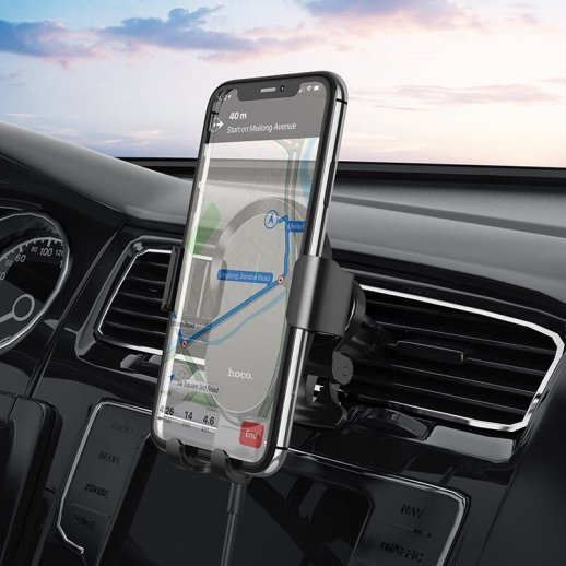 Автомобільний тримач HOCO CA105 15W бездротова швидка зарядка - повітряна решітка