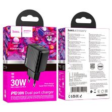 Мережевий зарядний пристрій HOCO CS23A TYPE-C PD 30W + USB QC 3.0,чорний