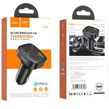 FM трансмітер HOCO E59 Bluetooth з швидкою зарядкою 1USB QC 3.0 18W + 1USB FLASH з гучним зв'язком