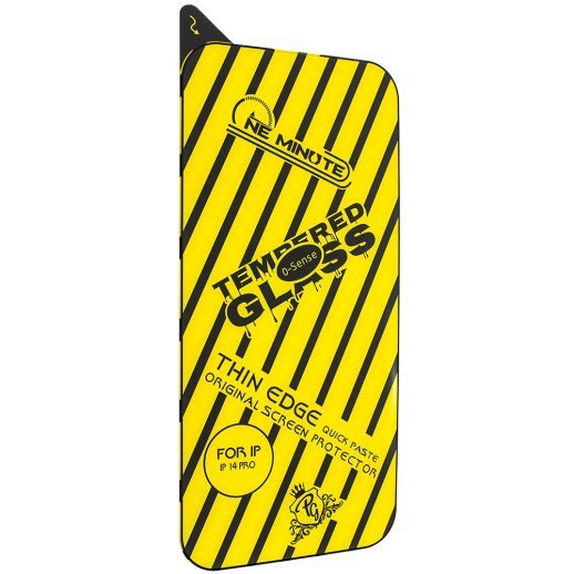 Захисне скло 0-SENSE для APPLE iPhone 14 PRO | 15 | 16 ЧОРНЕ