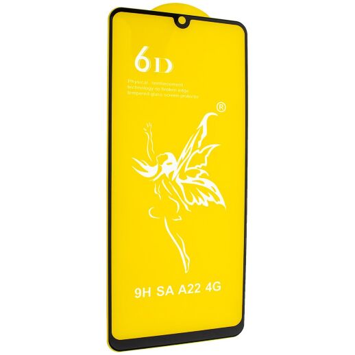 Захисне скло 6D PREMIUM SAMSUNG A225 Galaxy A22 (2021) ЧОРНИЙ